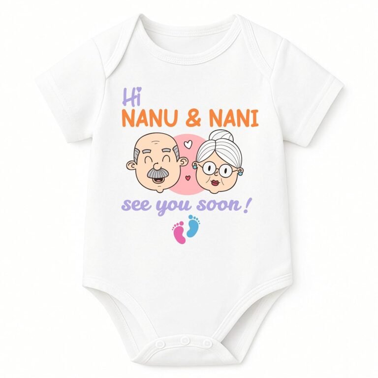 Lillypupp Pregnancy Announcement Gift for Grandparents to be | Baby Coming Soon Bodysuit | Reveal idea for Grandma, Grandpa, Dad, Husband, Aunt, Uncle or Family