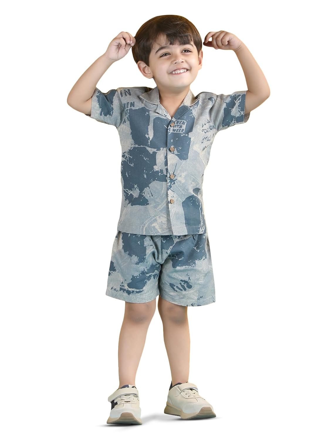 POLKA TOTS Premium Cotton Co-Ord Clothing Set For Boys | Ultra-soft Half Sleeve Shirt & Shorts Combo for Kids Boys | Comfortable Casual – Beach Outfit for Baby Boys & Toddler | Kids Clothes for Boys