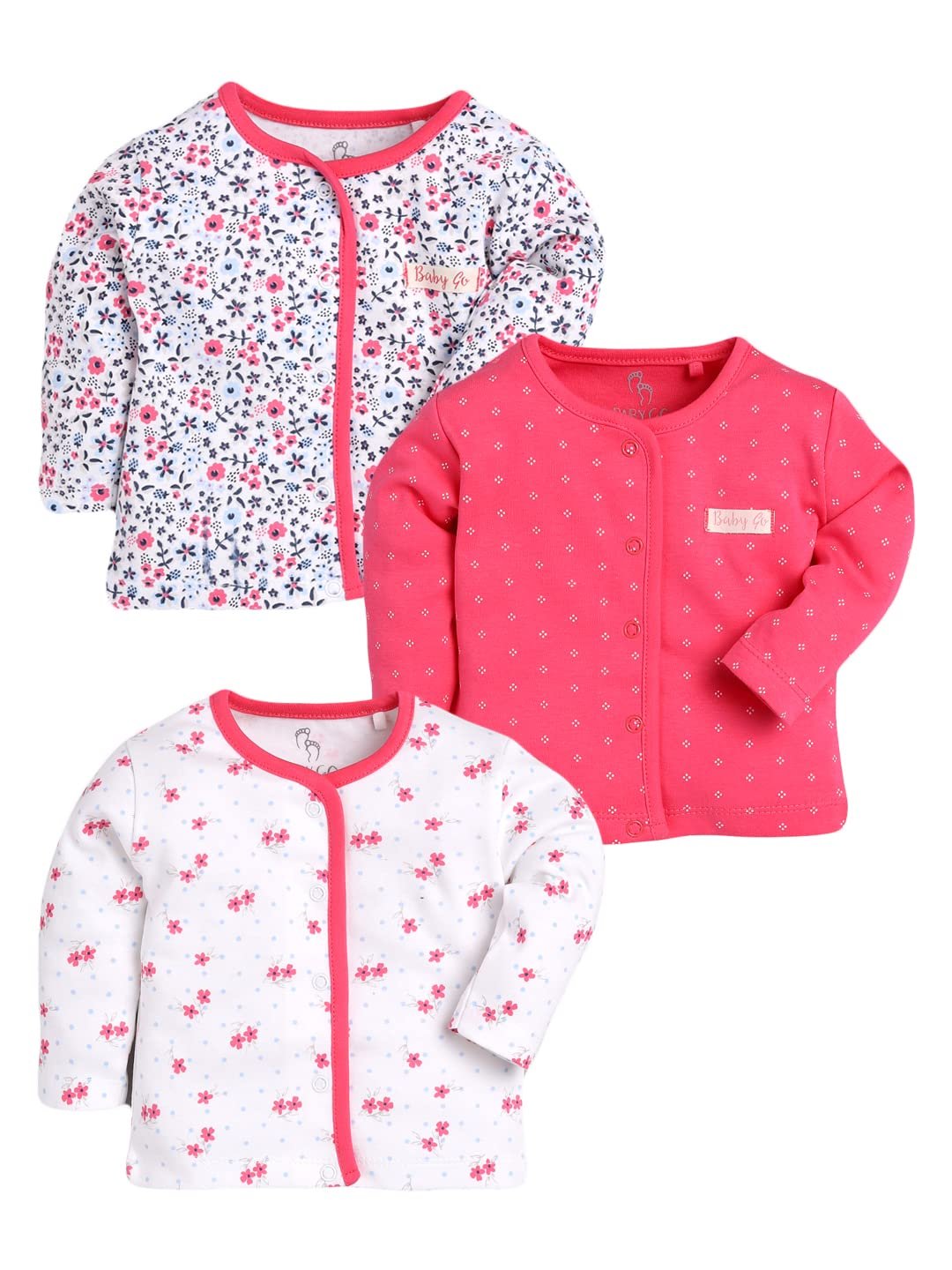 Baby GO Baby-Girl’s Solid Regular Fit T-Shirt