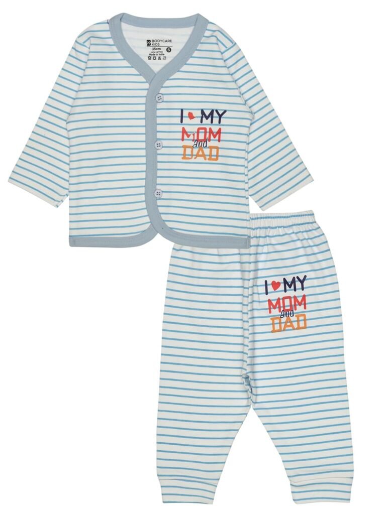 BODYCARE Cotton Unisex Top & Pajami Set