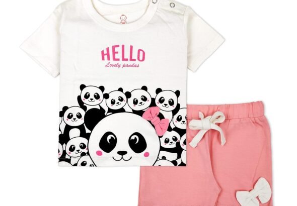 ARIEL Baby Boys & Baby girls Cotton Printed Round Neck Half Sleeve T-shirt & Short Sets