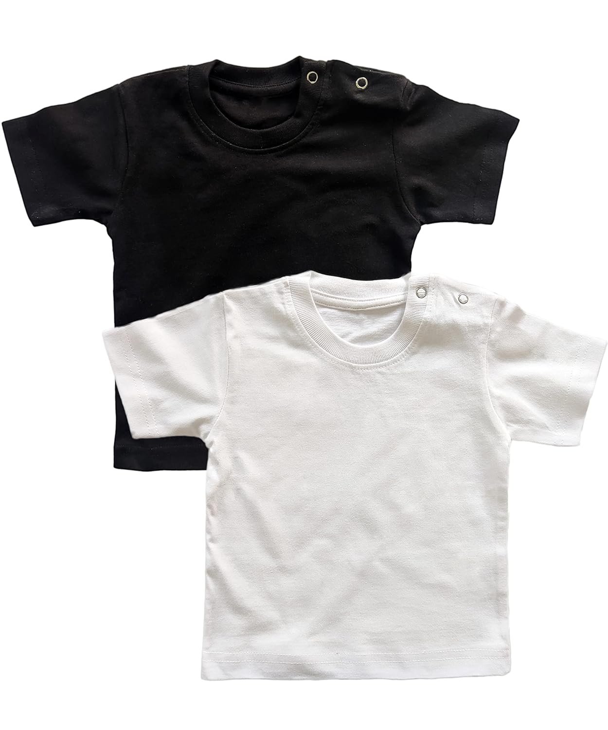 Unisex Baby T-Shirt Plain Super Combed Ring Spun Cotton for Infant & Toddler Boy & Girl | Combo Pack of 2