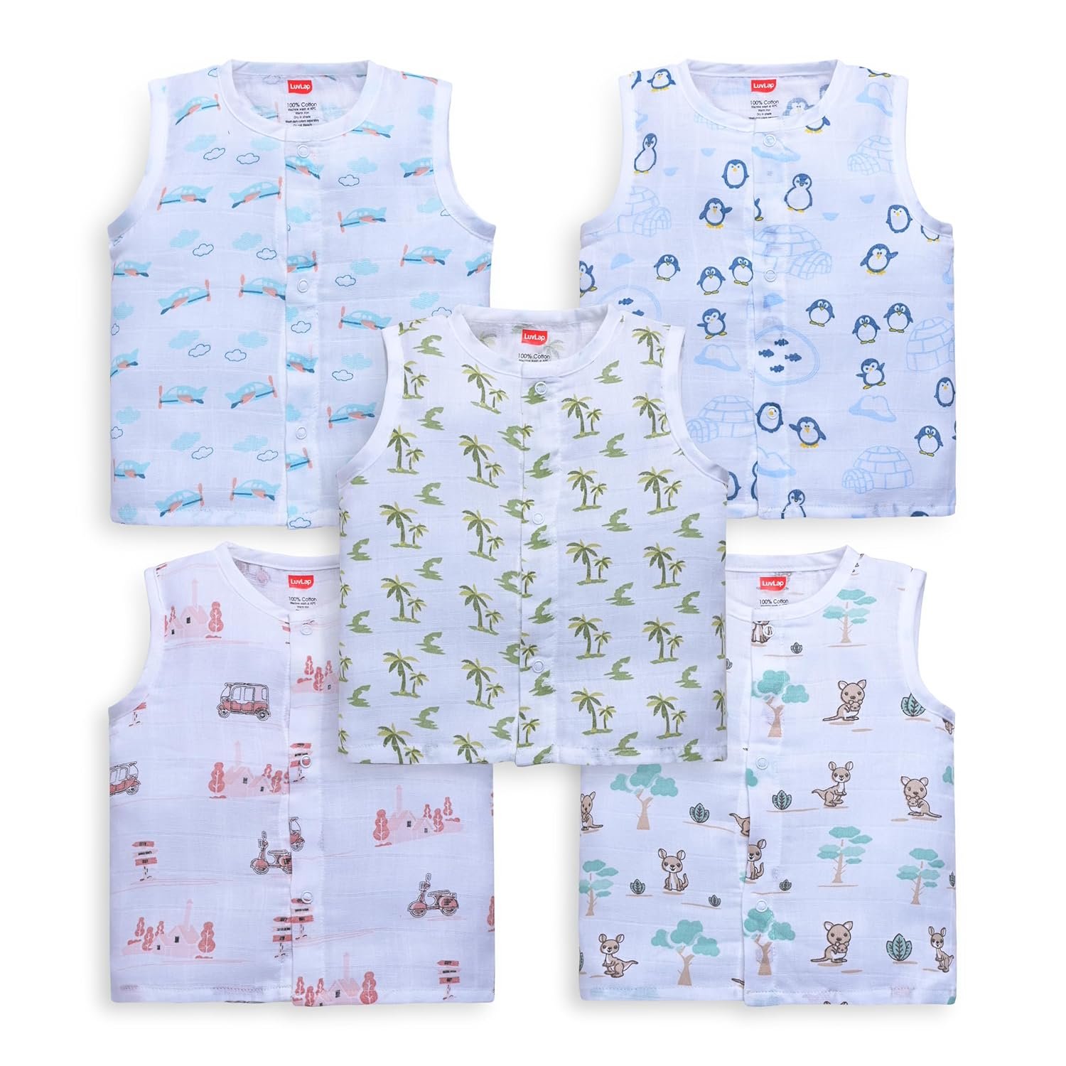 LuvLap Unisex Sleeveless Jhabla