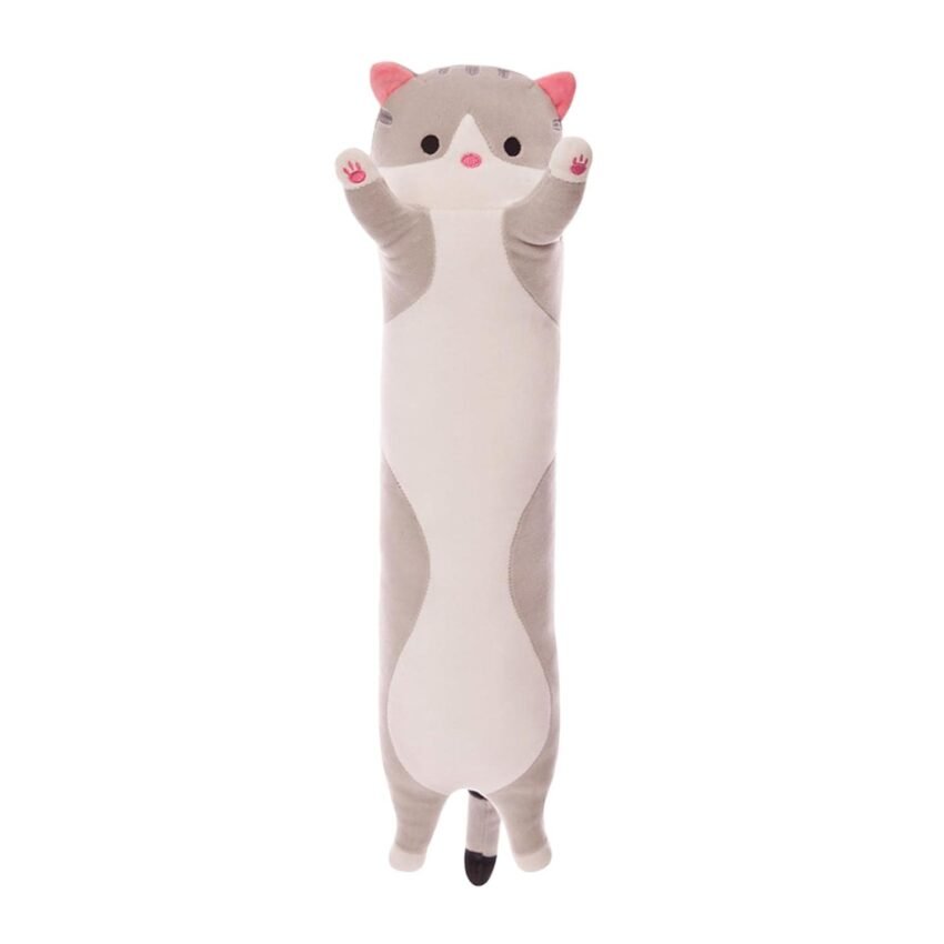 Cat Pillow Plush Toy Plush Companion Comfortable Plush Doll for Children Grey 70cm|Baby | Toys for Baby | Plush Baby Toys|1x Cat Pillow Plush Toy