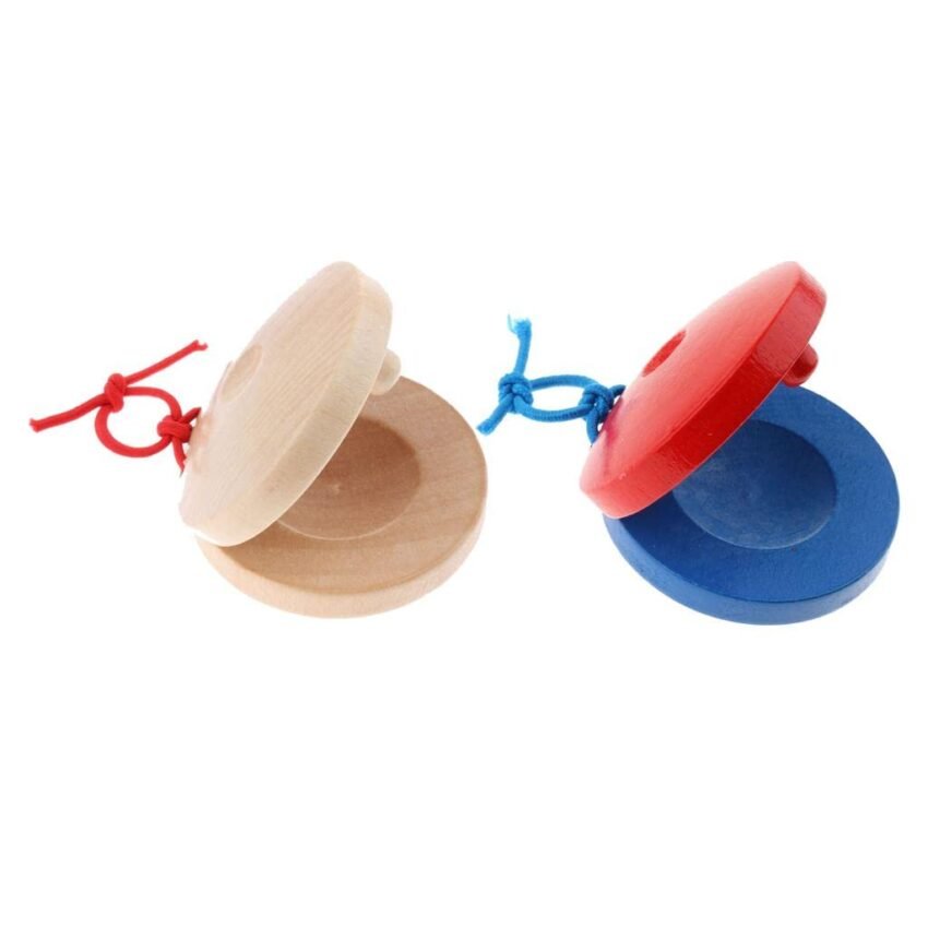 BNF® Castanet Kids Percussion Toy for Baby Early Education – Wood Color|Toys & Hobbies | Educational |Music & Art| 1x Castanets