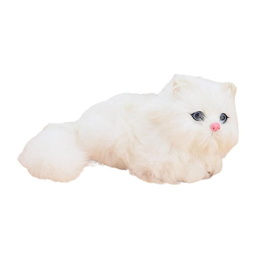 VELURA Plush Cat Doll Decorative Cartoon Kitty Stuffed Animal for Gifts Family Kids White|Baby | Toys for Baby | Plush Baby Toys|1 Cat Plush Toy
