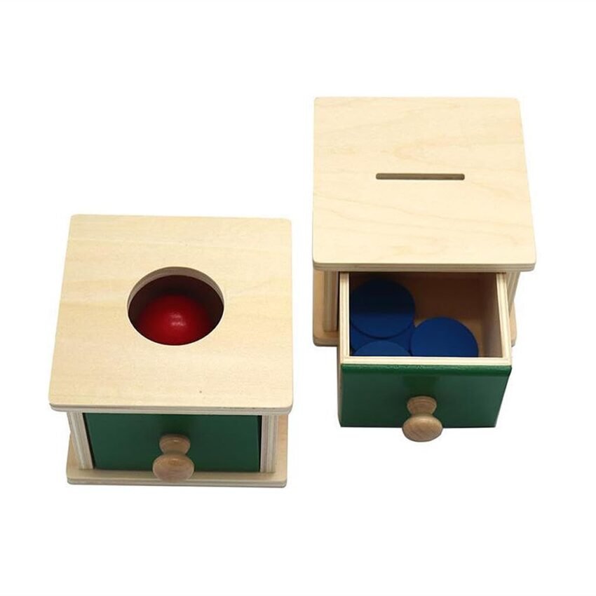 Coin Box Montessori Preschool Learning Educational Toy Creative Wooden Kids Style1|Baby | Toys for Baby |Developmental Baby Toys|1 Set Coin Box Montessori Toys
