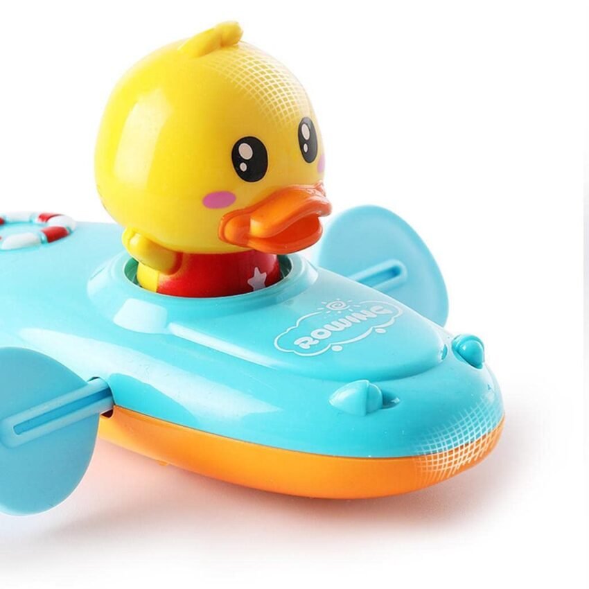Baby Bath Toys Wind Up Rowing Boat Duck Floating Bathtub Swim Toys Blue|Baby | Bathing & Grooming |Bathing Accessories|1 Piece Wind Up Rowing Boat Duck Bath Toys