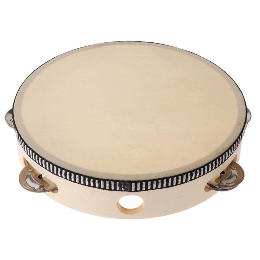 BNF® Wood Jingles Hand Held Tambourine Toy for Kids (8inch)|Musical Instruments & Gear | Percussion |Tambourines|1 Piece Tambourine Drum