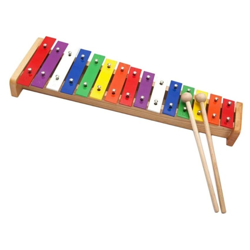 BNF® Aluminum Plate 15 Tone Multi Color Keys Xylophone with Mallet Kids Music Enlightenment Toys|Musical Instruments & Gear | Percussion |Mallet Percussion|1 Xylophone