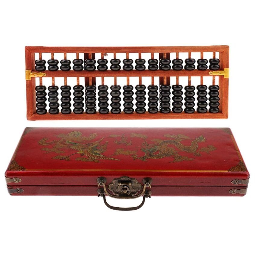 CLUB BOLLYWOOD® 15 Column Vintage Chinese Wooden Bead Arithmetic Abacus with Box for Children Adults Gift | Collectibles | Collectibles | Collectibles | Collectibles
