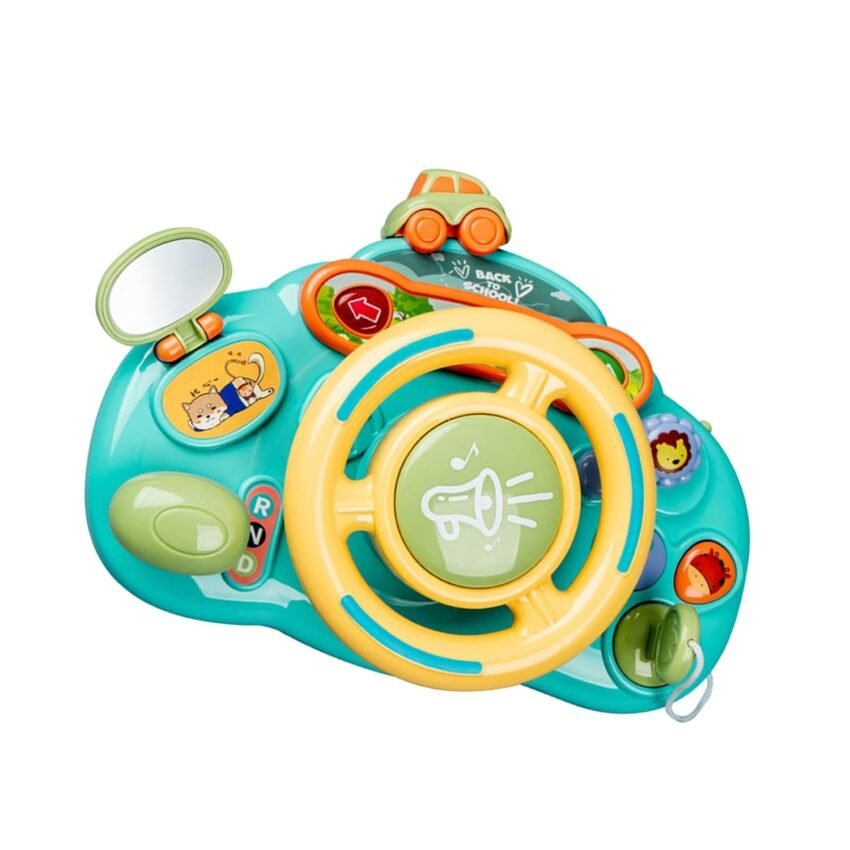 BNF® Electric Steering Wheel Toy Portable Mini for Infant 1 2 3 4 5 Year Old Baby Green|Baby | Toys for Baby |Other Toys for Baby|1 Steering Wheel Toy