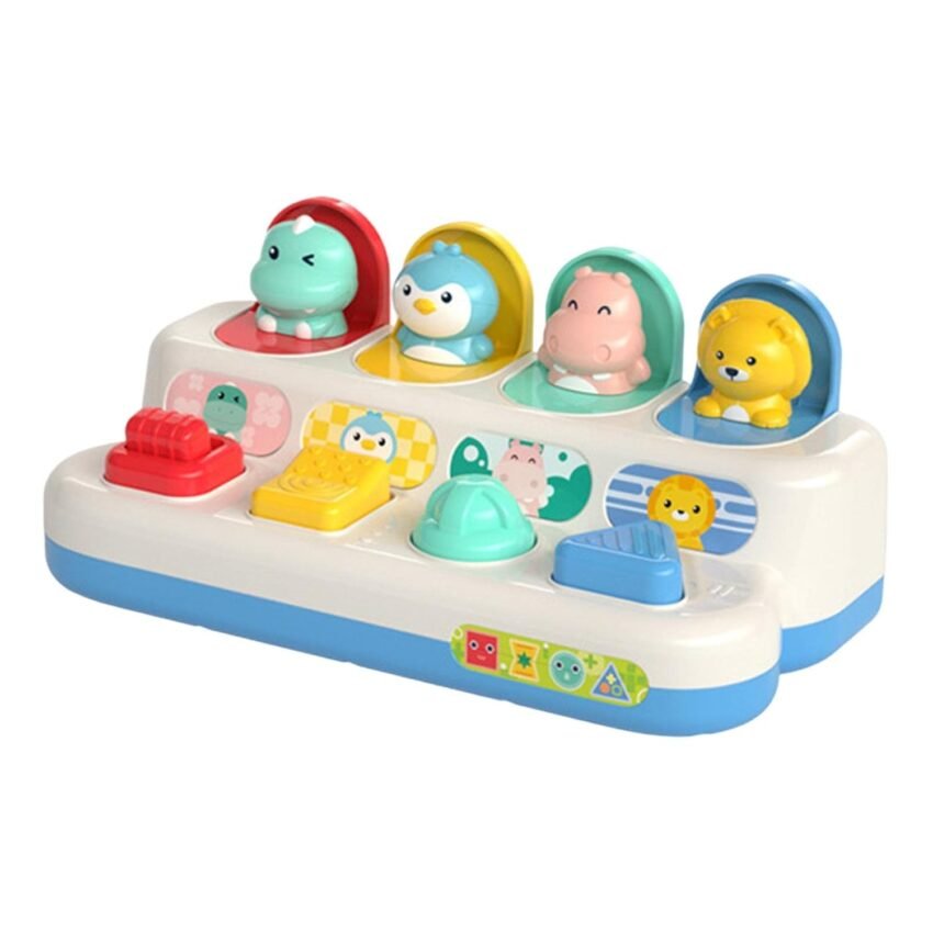 BNF® Switch Box Montessori Active Wooden Pounding Bench Toy for Bus Activity Boys|Baby | Toys for Baby |Developmental Baby Toys|1 Hide and Seek Toy