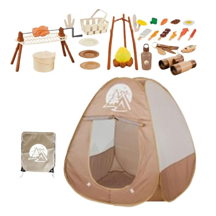 Meadawgs® 34Pcs Kids Set Picnic Accessories Pretend Campfire for Children Gift|Toys & Hobbies | Outdoor Toys & Structures | Tents, Tunnels & Playhuts