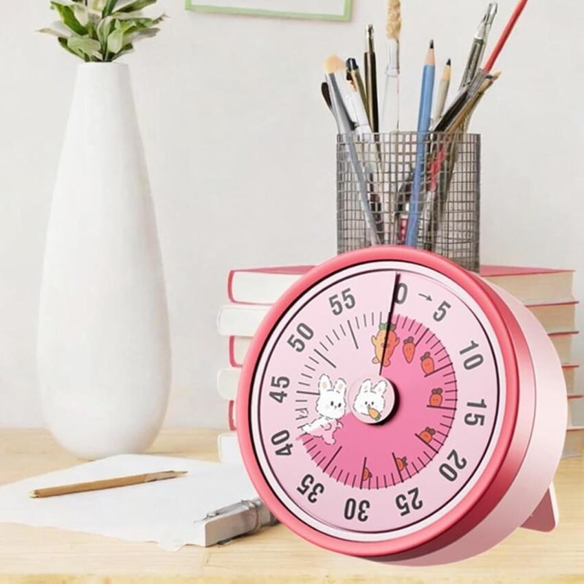Meadawgs® 60 Min Visual Timer Baking Al Clock for Teaching Office Kids Desk Pink|Home & Garden | Kitchen, Dining & Bar | Kitchen Tools & Gadgets |1x Visual Timer