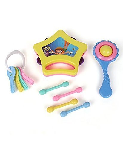 Ratna’s Little Doll Rattle Set 6 pcs for Infants. Sweet Musical Sounds from rattles Makes Baby Happy.