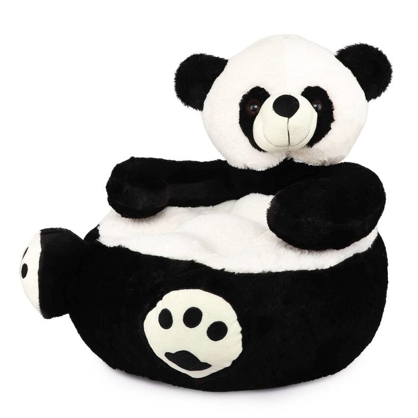 Plush Sitting Panda Armchair with Backrest | Cushion Comfortable Seat , Soft Toy for Kids (1-3 Years) Multicolor