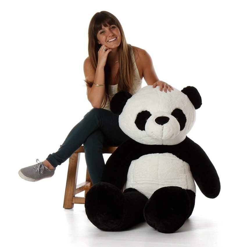 Soft Toys Long Soft Lovable Huggable Cute Giant Life Size Teddy Figure Child Safe Best for Birthday Gift Valentine Gift for Girlfriend 3 FEET Panda