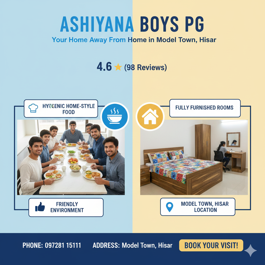Ashiyana Boys PG Model Town, Hisar